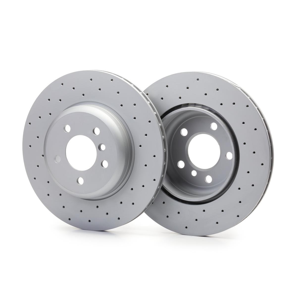 ZIMMERMANN 150.3480.52 Brake rotor 345x24mm, 6/5, 5x120, internally vented, Perforated, Coated, High-carbon