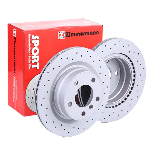 ZIMMERMANN 150.3498.52 Brake rotor 300x20mm, 6/5, 5x120, internally vented, Perforated, Coated, High-carbon