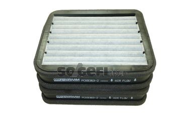 COOPERSFIAAM FILTERS PCK8363-2 Pollen filter Activated Carbon Filter, 216 mm x 198 mm x 45 mm