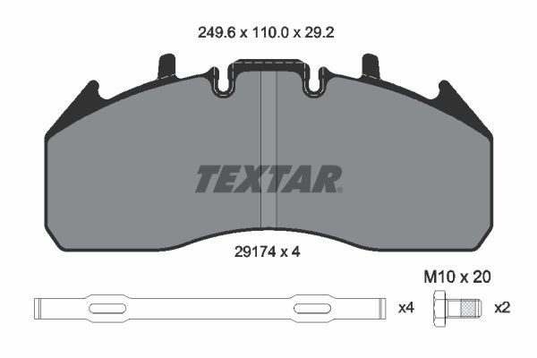 TEXTAR Brake pad kit 2917402