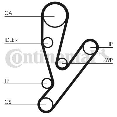 Buy Water pump and timing belt kit CONTITECH CT1148WP1 - IVECO Belt and chain drive parts online