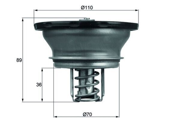 MAHLE ORIGINAL THD 3 76 Engine thermostat Opening Temperature: 76°C, with seal