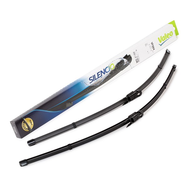 VF884 VALEO SILENCIO X.TRM, SILENCIO FLAT BLADE SET 700 mm Front, Beam, with spoiler, for left-hand/right-hand drive vehicles Styling: with spoiler, Left-/right-hand drive vehicles: for left-hand/right-hand drive vehicles Wiper blades 577884 buy