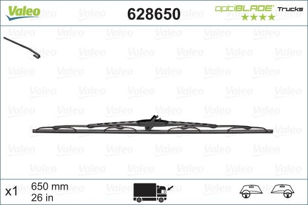 Original 628650 VALEO Windscreen wipers IVECO