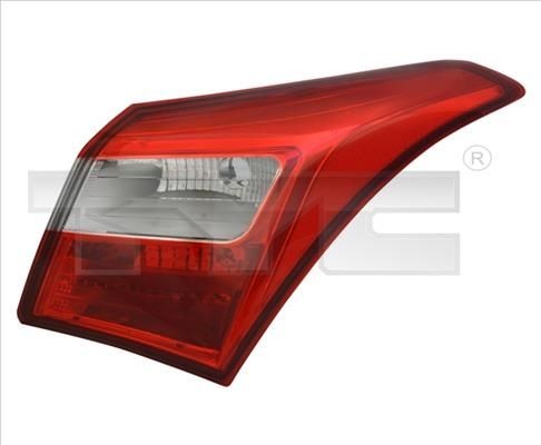 11-12370-01-2 TYC Tail lights HYUNDAI Left, Outer section, without bulb holder