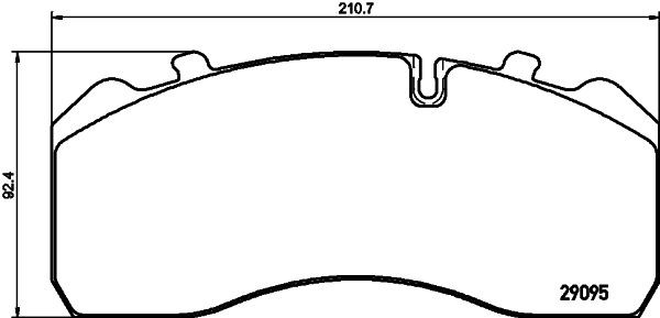 TEXTAR 2909525 Brake pad set prepared for wear indicator, with accessories