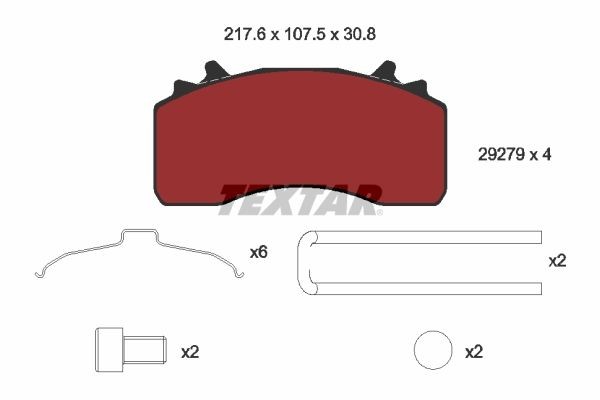 TEXTAR Brake pad kit 2927901