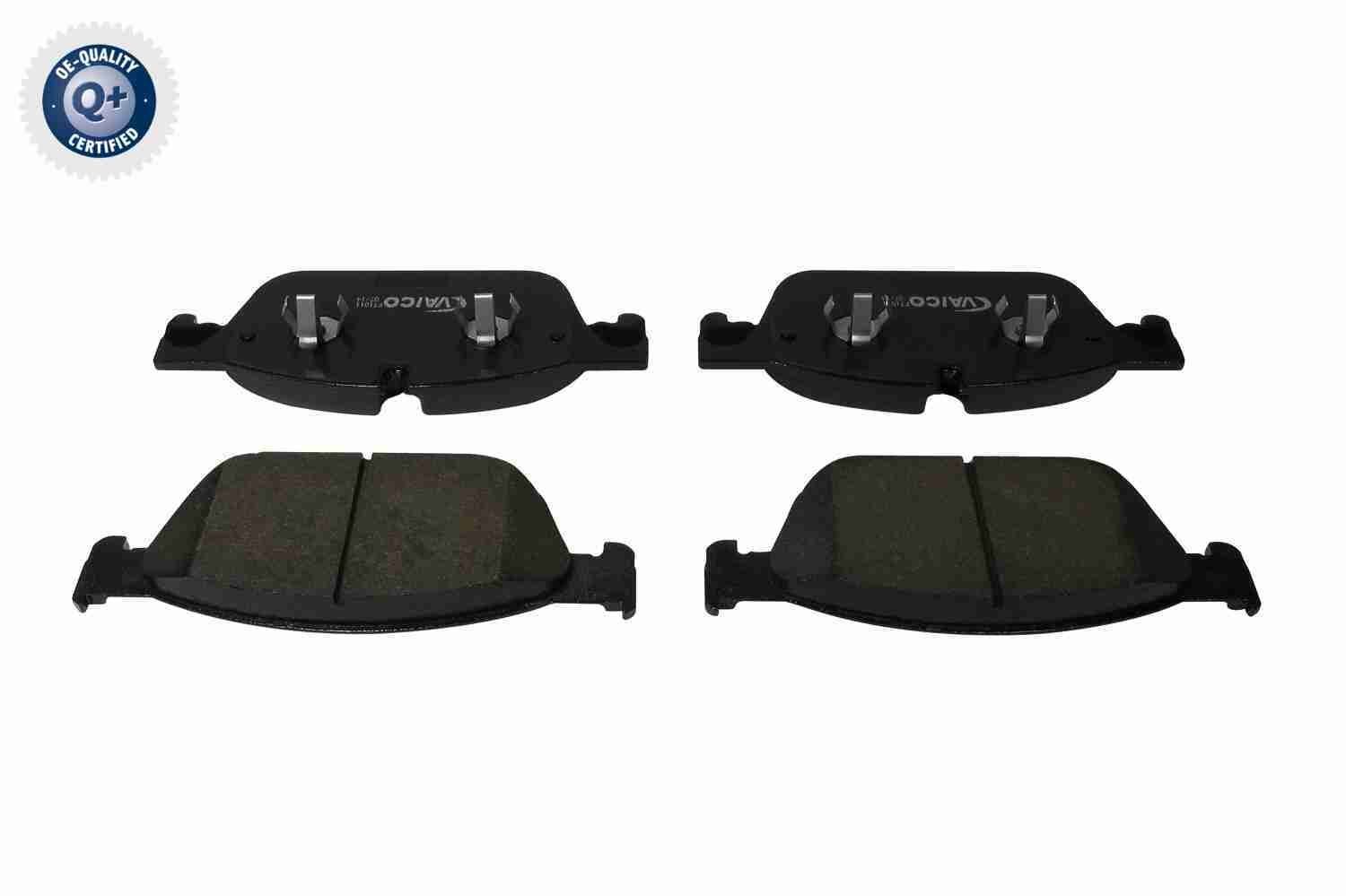 VAICO V30-2137 Brake pad set Q+, original equipment manufacturer quality, Front Axle, excl. wear warning contact, prepared for wear indicator