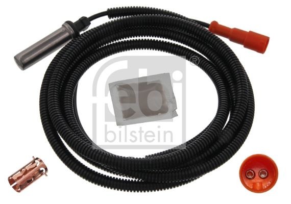 FEBI BILSTEIN Rear Axle Right, with sleeve, with grease, 1200 Ohm, 2500mm, 2650mm Length: 2650mm Sensor, wheel speed 35332 buy