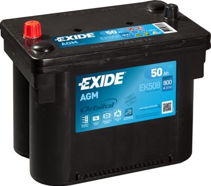Battery Shop EXIDE Ek508 AGM Start and Stop 12V 50Ah 800A