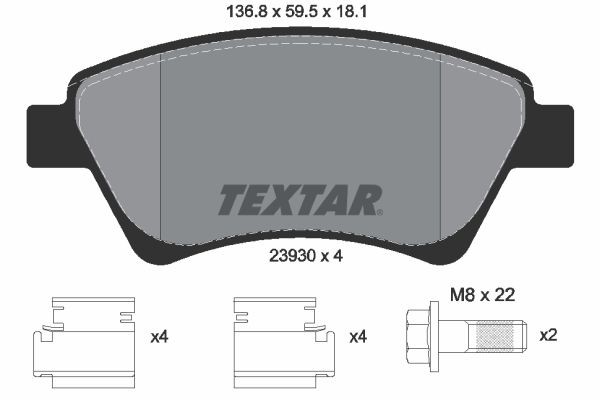 TEXTAR 2393001 Bremsbelagsatz günstig in Online Shop