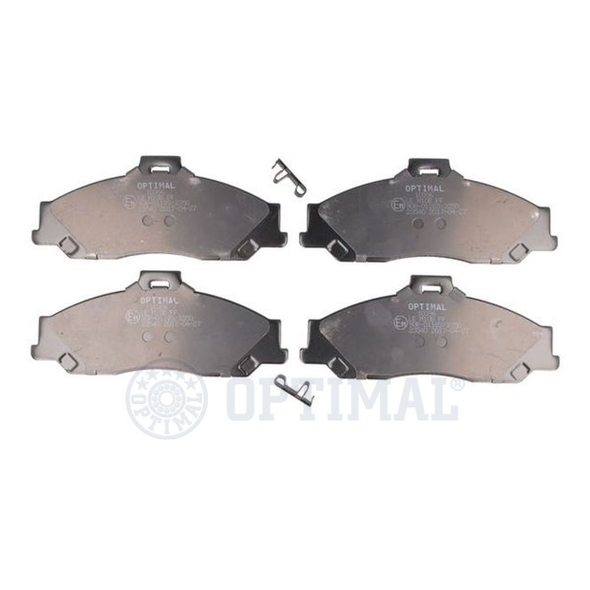 OPTIMAL 10396 Brake pad set Front Axle, with acoustic wear warning