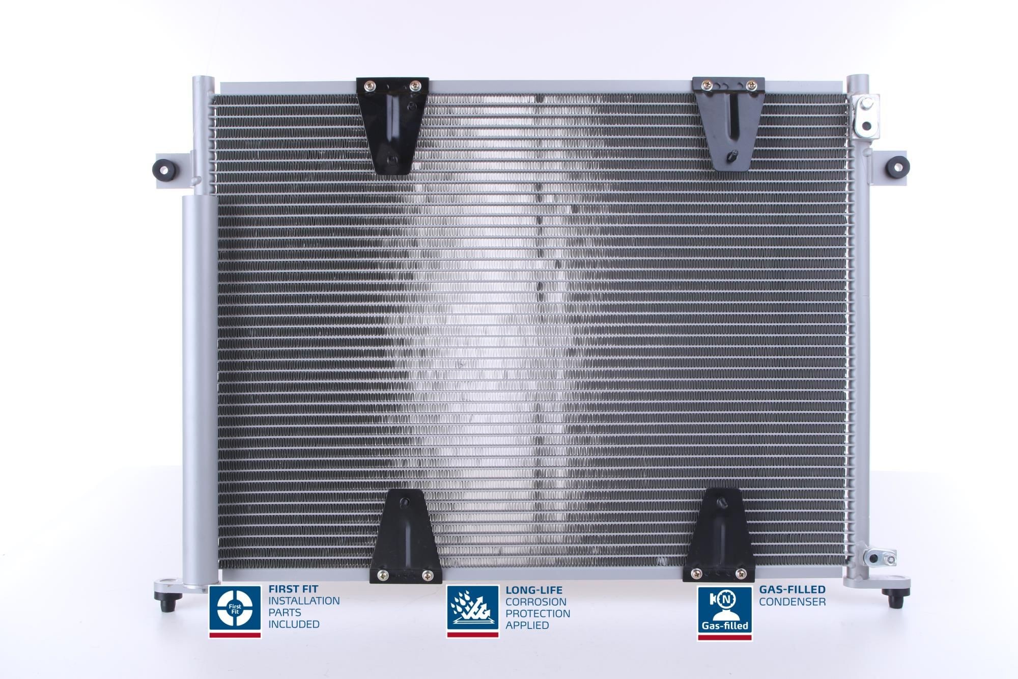 NISSENS with dryer, Aluminium, 609mm, R 134a, R 1234yf Refrigerant: R 134a, R 1234yf Condenser, air conditioning 940373 buy