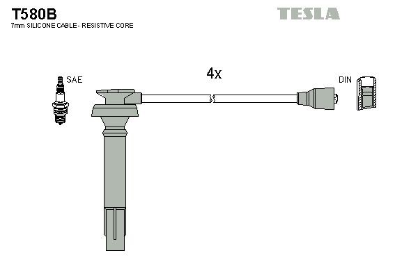 TESLA T580B Ignition Cable Kit
