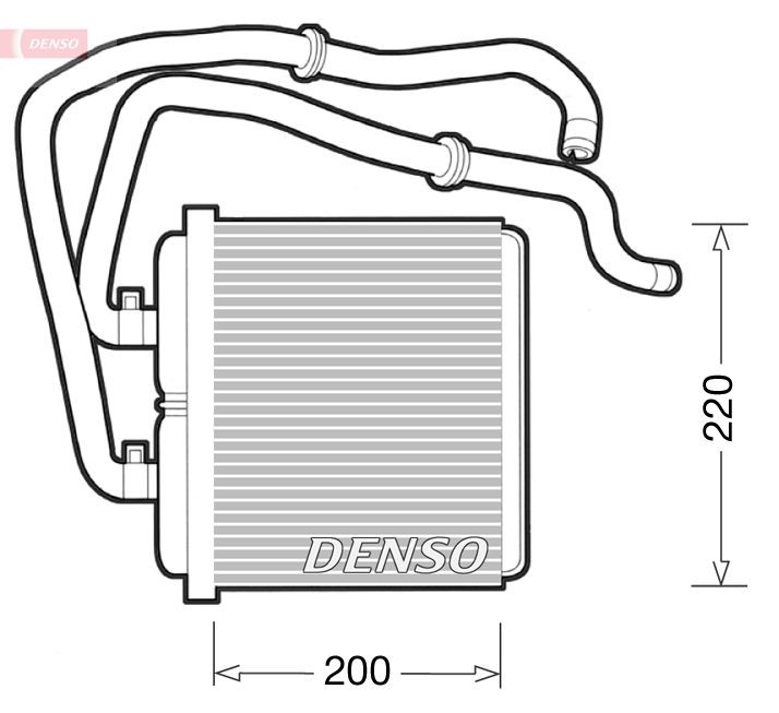 Original DENSO Heat exchanger, interior heating DRR12003 for VW TIGUAN