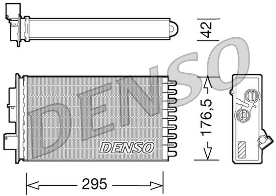 Original DRR12022 DENSO Heat exchanger, interior heating IVECO