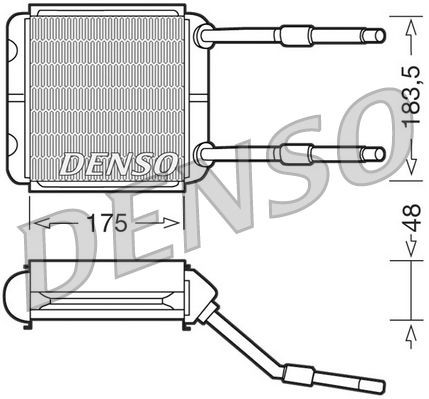 DENSO Core Dimensions: 175x183,5x48 Heat exchanger, interior heating DRR20001 buy