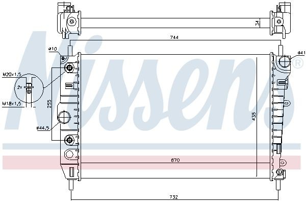 OEM-quality NISSENS 66701 Engine radiator
