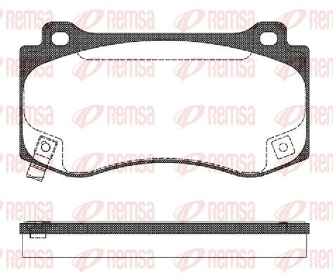 REMSA 1185.04 Brake pad set Front Axle, with acoustic wear warning, with adhesive film, with accessories