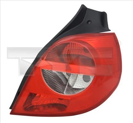11-12185-01-2 TYC Tail lights RENAULT Right, without bulb holder