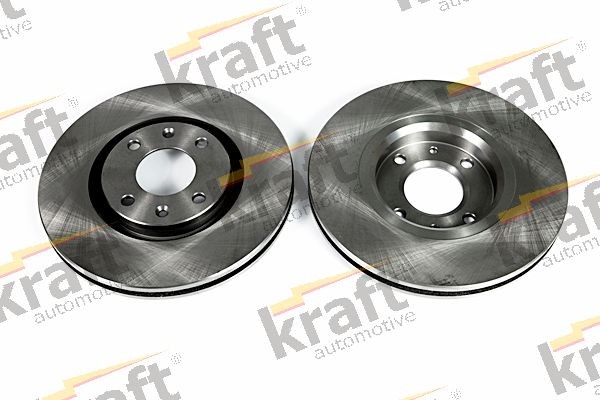 KRAFT 6046000 Bremsscheiben 283,0x26,0mm, 4x108,0, Belüftet, beschichtet, mit Schrauben
