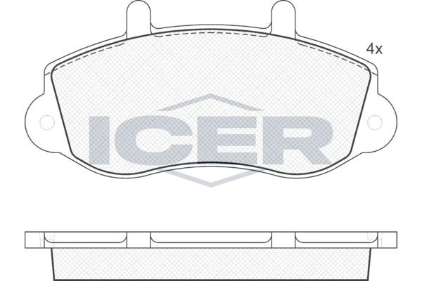 141219 ICER Brake pad set OPEL Axle Vers.: Front