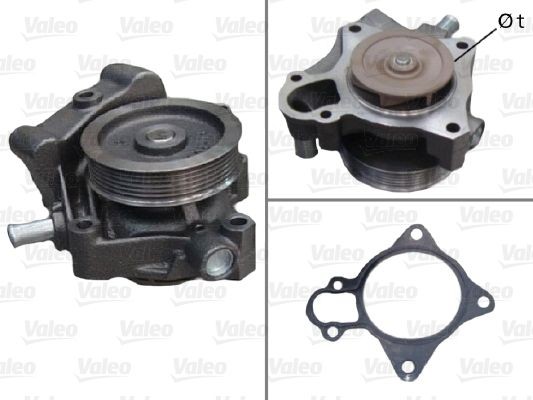 VALEO 506961 Water pump with gaskets/seals, without lid