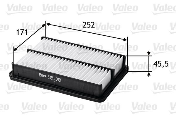 VALEO 585201 Air filter HYUNDAI experience and price