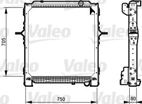 VALEO Aluminium, 705 x 708 x 52 mm Radiator 733548 buy