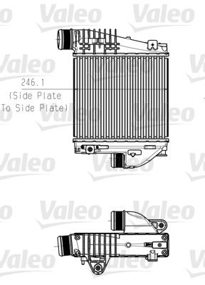 818290 VALEO Turbo intercooler CHRYSLER Aluminium