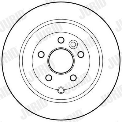 JURID 562765JC Brake disc 302x12mm, 5, 5+2x108, solid, Coated