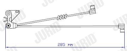 JURID Length: 285mm Warning contact, brake pad wear 587028 buy