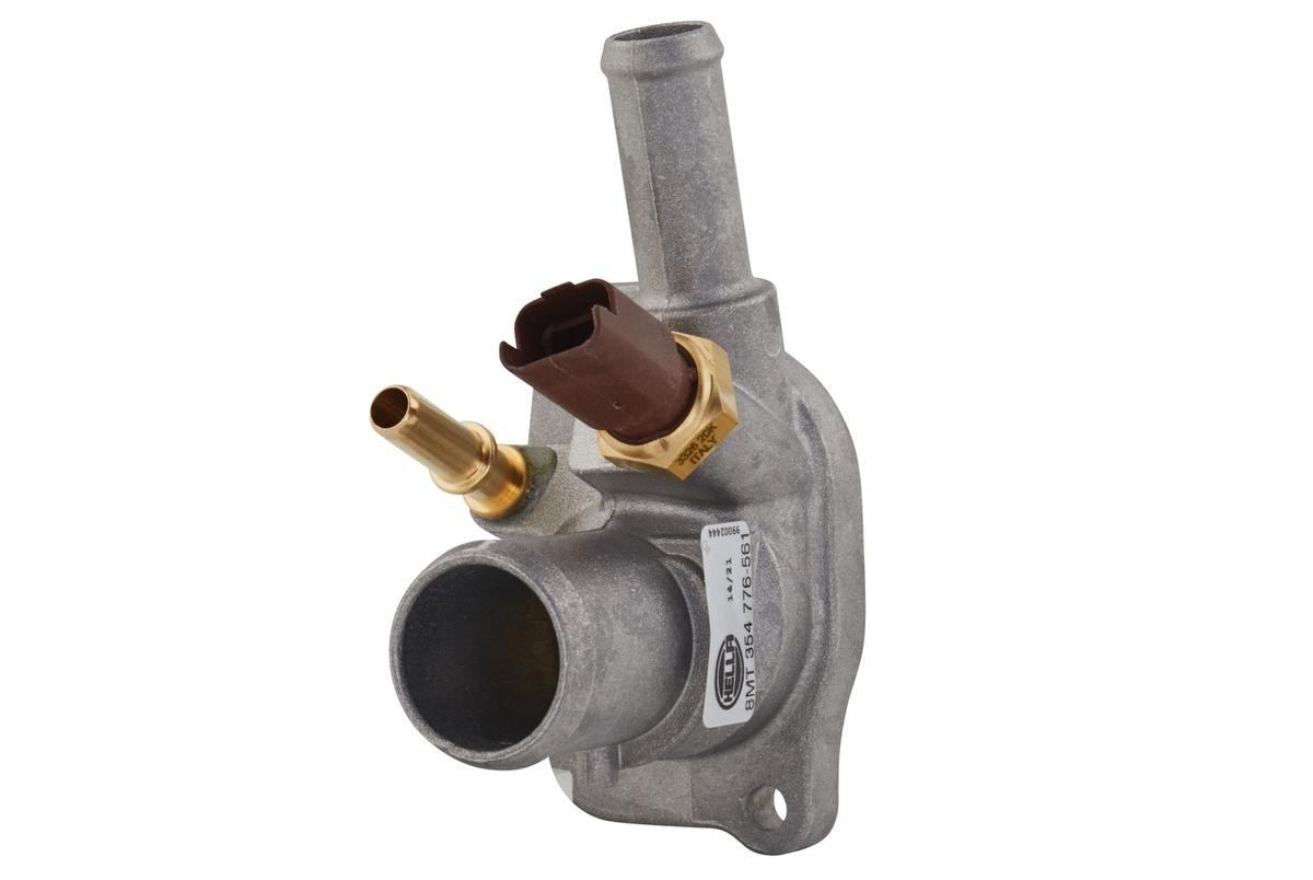 8MT 354 776-561 HELLA Coolant thermostat SMART Opening Temperature: 88°C, with seal, with thermo sender