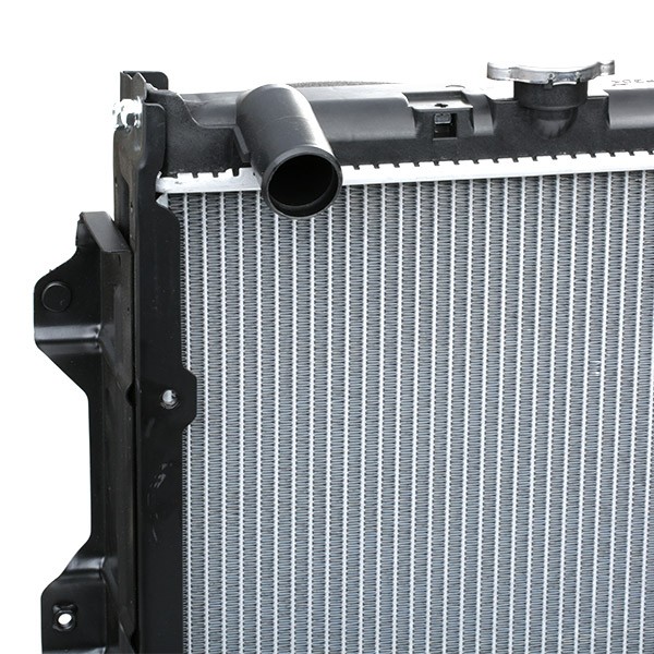 NISSENS 646862 Engine radiator Aluminium, 504 x 518 x 36 mm, with oil cooler, with gaskets/seals, without expansion tank, with frame, Brazed cooling fins