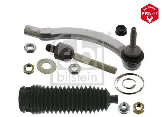 FEBI BILSTEIN 40558 Rod Assembly Front Axle Right, with nuts, with clamps, with steering bellow