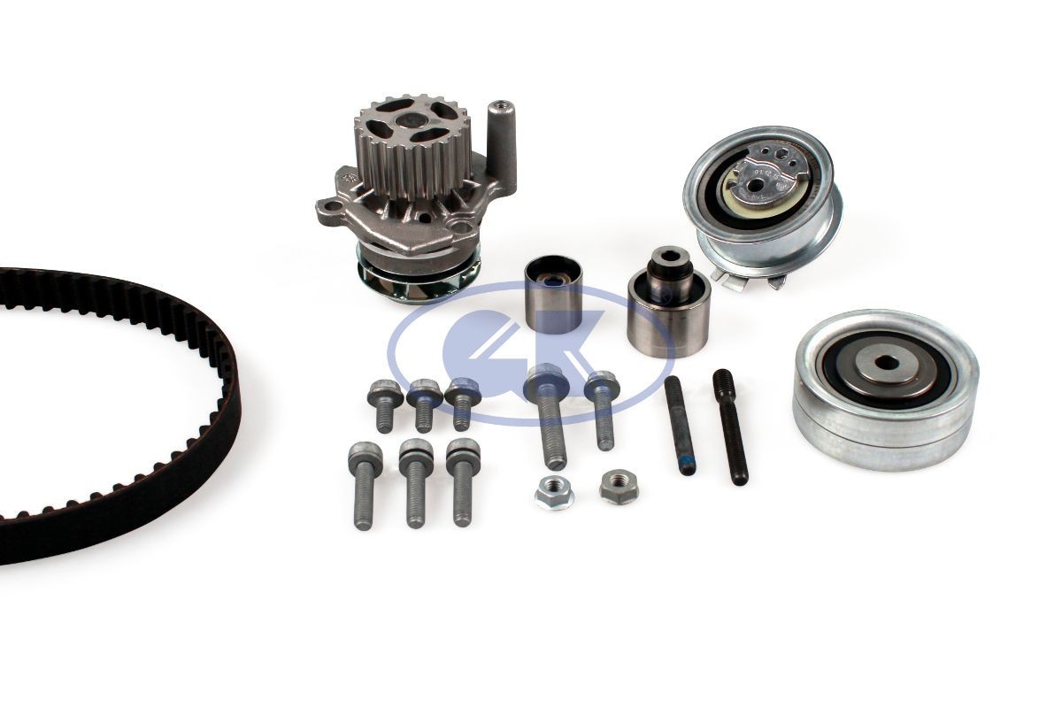 GK K980293B Water pump and timing belt kit with bolts/screws, Number of Teeth: 160, Width: 25 mm
