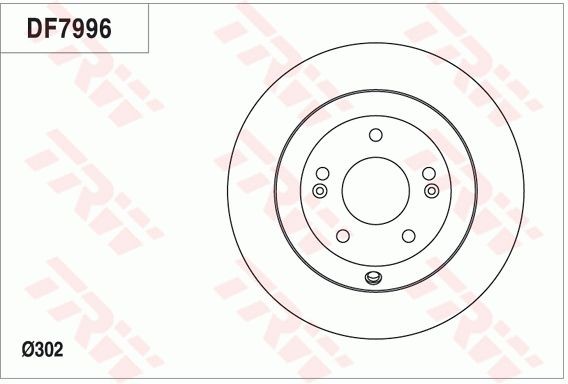 TRW DF7996 Brake disc 58411-2W010