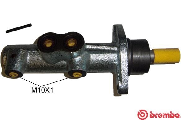 M A6 014 BREMBO Brake master cylinder IVECO Bore Ø: 28,58 mm, Cast Iron, 10 x 1 (2)