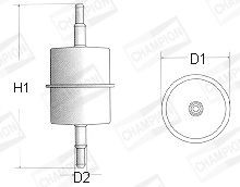 L101 CHAMPION In-Line Filter Height: 116mm Inline fuel filter L101/606 buy