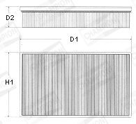 U529 CHAMPION U529/606 Air filter 1444.Q1