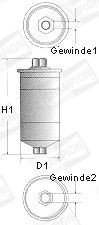 L204 CHAMPION L204/606 Fuel filter 1567 12