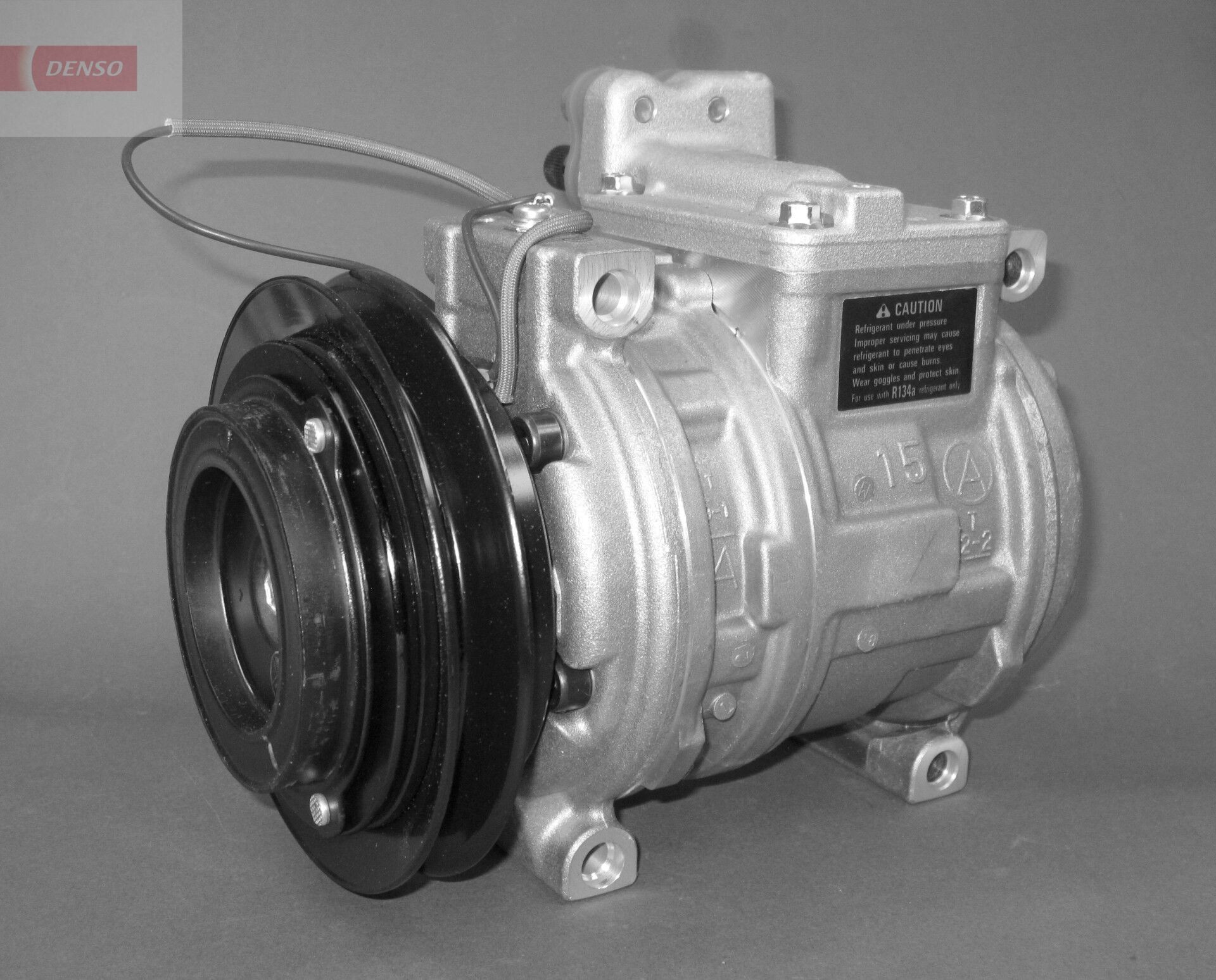 DENSO DCP23535 Air conditioning compressor 10PA15C, 12V, PAG 46, R 134a, with magnetic clutch