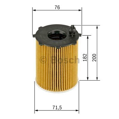 BOSCH F026407066 Engine oil filter with seal, Filter Insert
