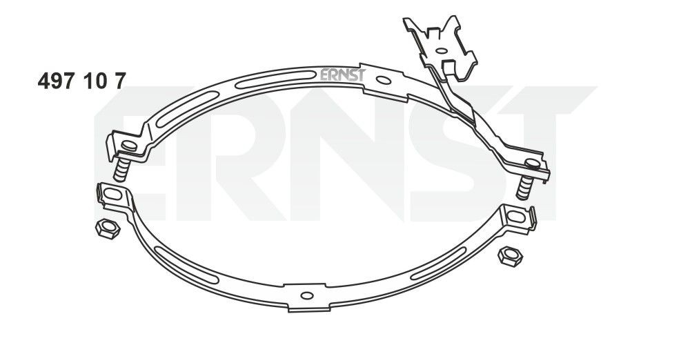 BMW 3 Series Holding bracket silencer 7554656 ERNST 497107 online buy