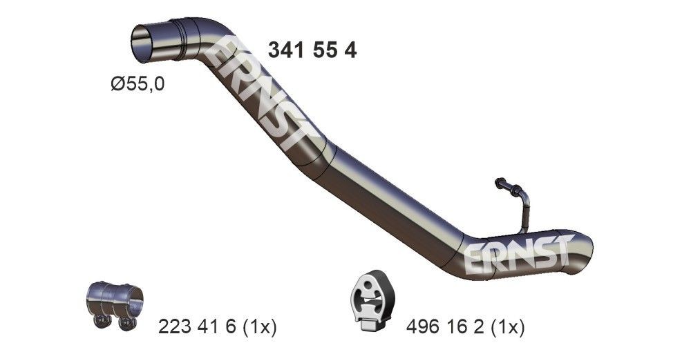 ERNST 341554 Ford FOCUS 2003 Exhaust pipes