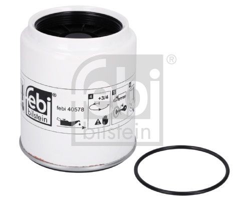 FEBI BILSTEIN Spin-on Filter, with seal ring Height: 130mm Inline fuel filter 40578 buy