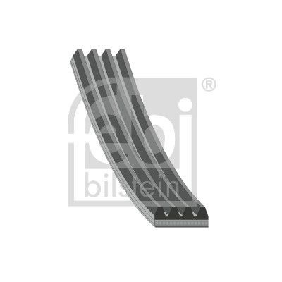 40718 FEBI BILSTEIN Alternator belt CHRYSLER 906mm, 4, EPDM (ethylene propylene diene Monomer (M-class) rubber), Elastic, Requires special tools for mounting