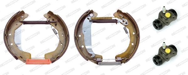 Opel COMBO Drum brakes set 7557353 FERODO FMK291 online buy