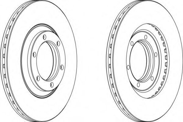 FERODO 251x18mm, 6, Vented Ø: 251mm, Num. of holes: 6, Brake Disc Thickness: 18mm Brake rotor DDF356-1 buy