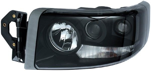 HELLA 1LL 011 899-341 Headlight Right, W5W, H7/H1/H3, PY21W, DE, Halogen, 24V, with low beam, with position light, with front fog light, with indicator, with high beam, for left-hand traffic, with bulbs